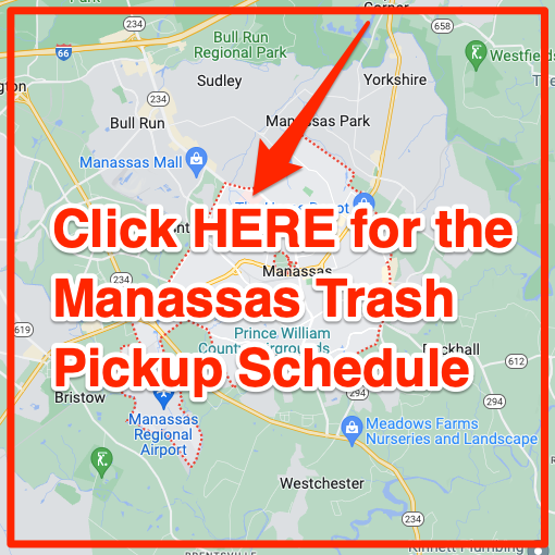 Manassas Trash Pickup Schedule Map