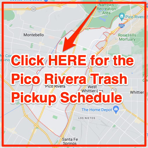 Pico Rivera Trash Pickup Schedule Map