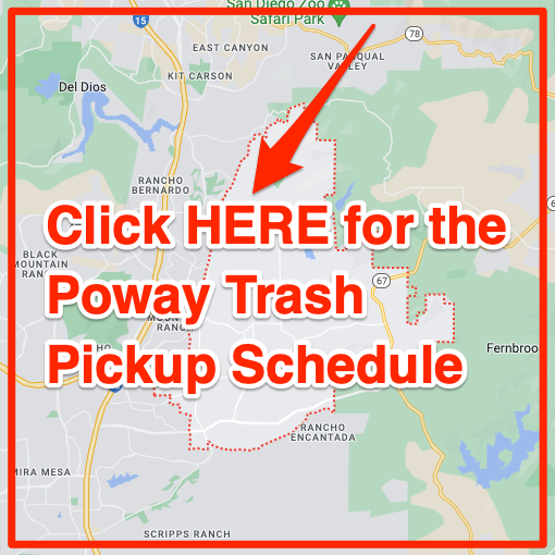 Poway Trash Pickup Schedule Map