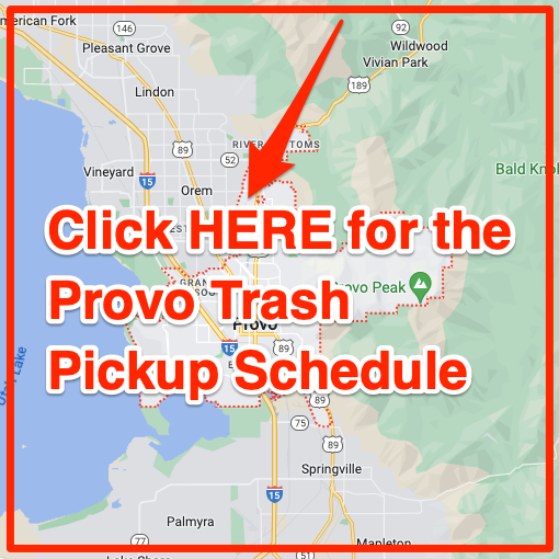 Provo Trash Pickup Schedule Map