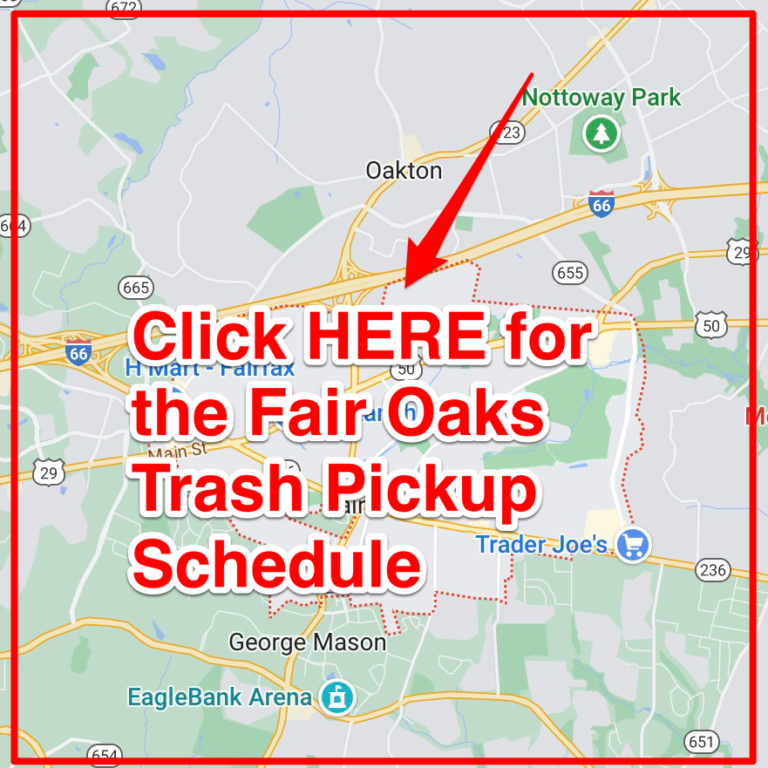 Fair Oaks Trash Schedule 2024 (Bulk Pickup, Holidays, Map)