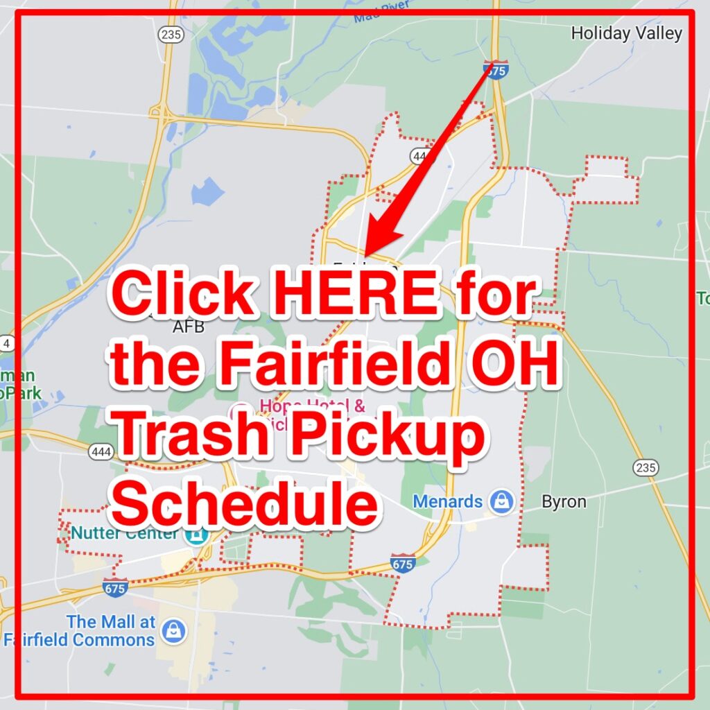 Fairfield OH Trash Pickup Schedule