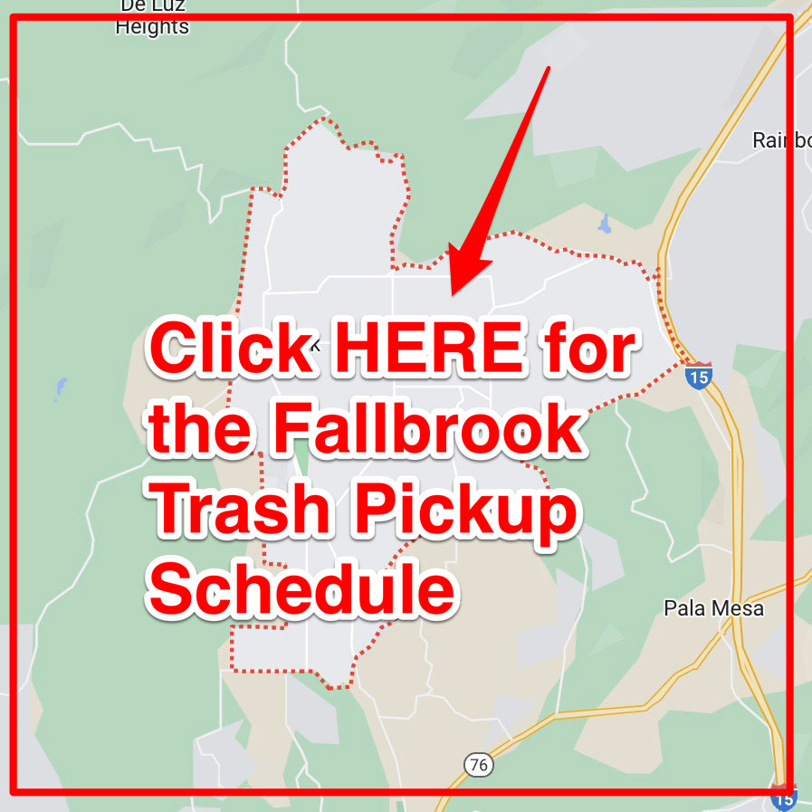 Fallbrook Trash Pickup Schedule
