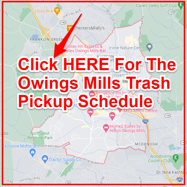 Owings Mills Trash Collection Map