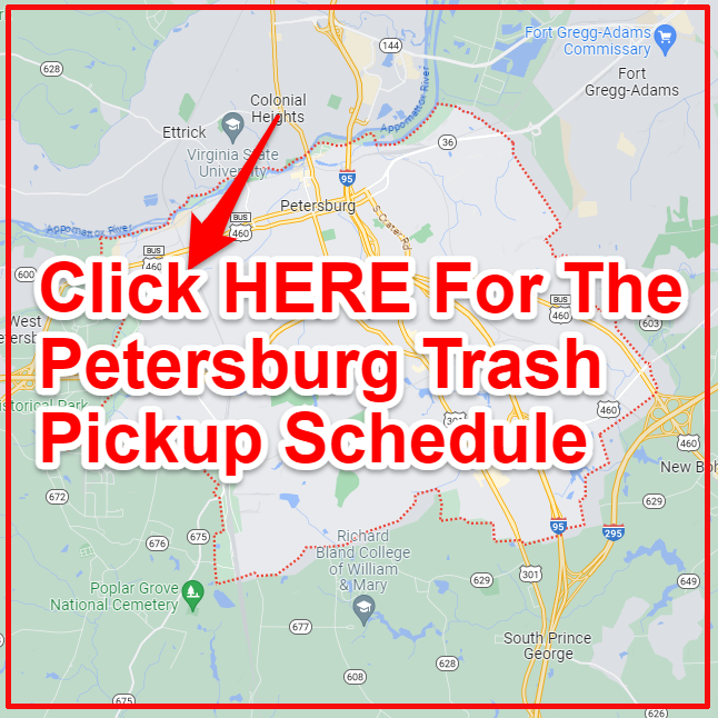 Petersburg VA Trash Collection Map
