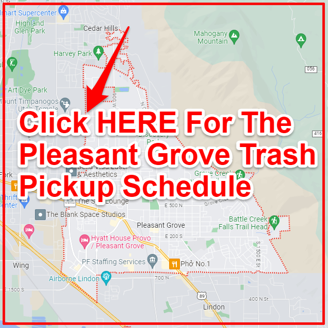 Pleasant Grove Trash Collection Map