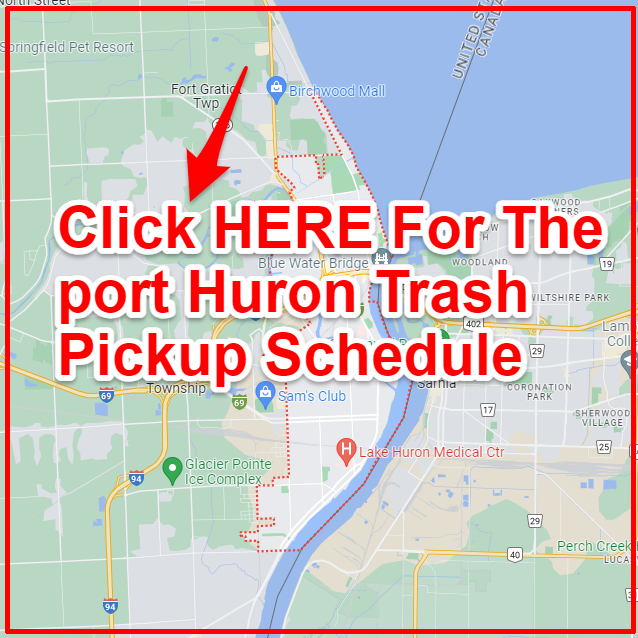 Port Huron Trash Collection Map