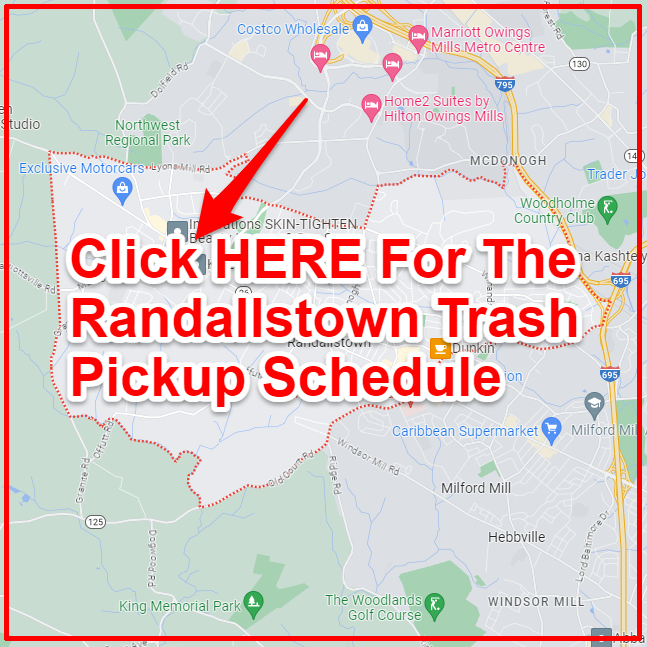 Randallstown Trash Collection Map