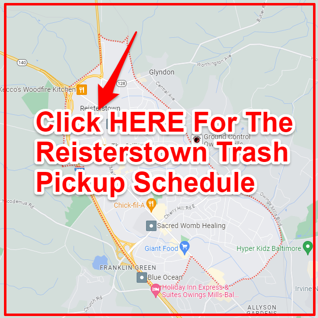 Reisterstown Trash Collection Map