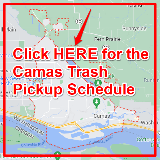 Camas Trash Pickup Schedule Map
