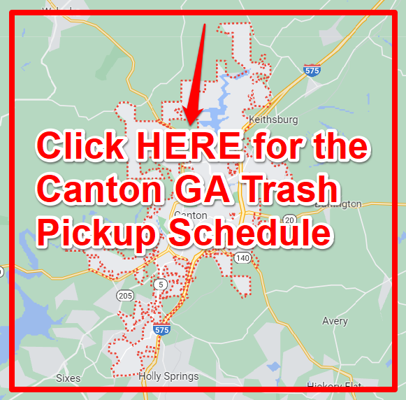 Canton GA Trash Pickup Schedule Map
