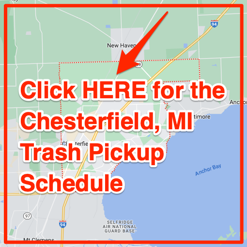 Chesterfield MI Trash Pickup Schedule Map