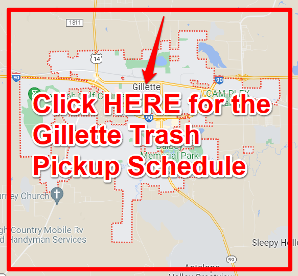 Gillette Trash Pickup Schedule Map