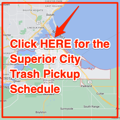 Superior City Trash Pickup Schedule Map