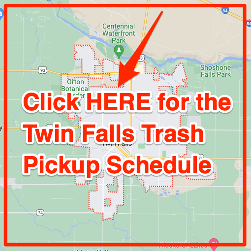 Twin Falls Trash Pickup Schedule Map
