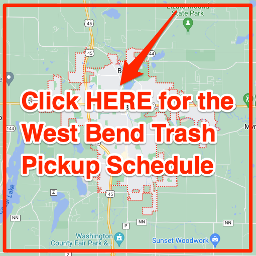 West Bend Trash Pickup Schedule Map