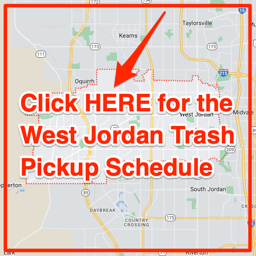 West Jordan Trash Pickup Schedule Map