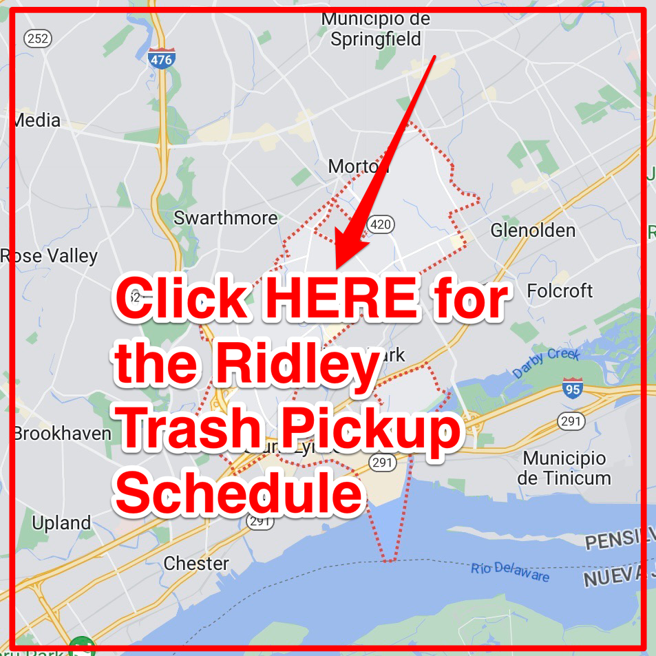 Ridley Trash Pickup Schedule