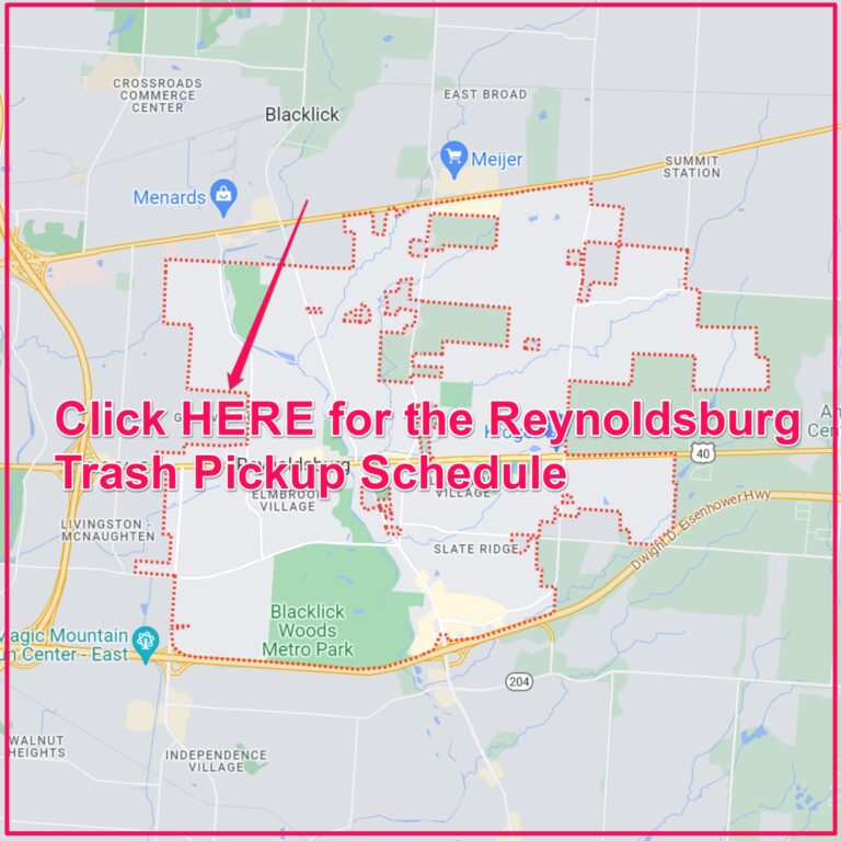 Reynoldsburg Trash Schedule 2023 (Bulk Pickup, Holidays, Map)