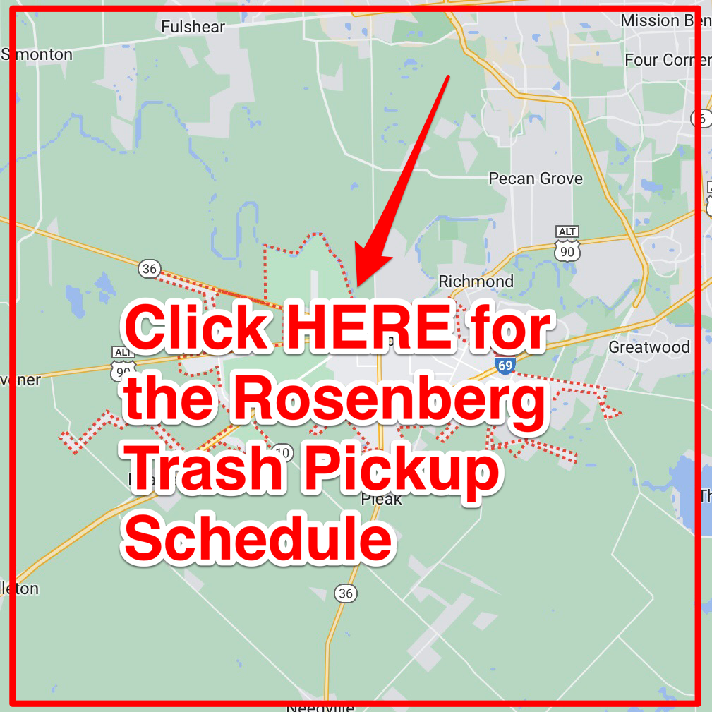 Rosenberg Trash Pickup Schedule