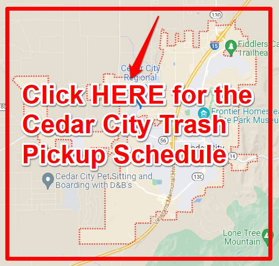 Cedar City Trash Pickup Schedule Map