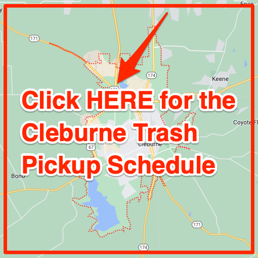Cleburne Trash Pickup Schedule Map