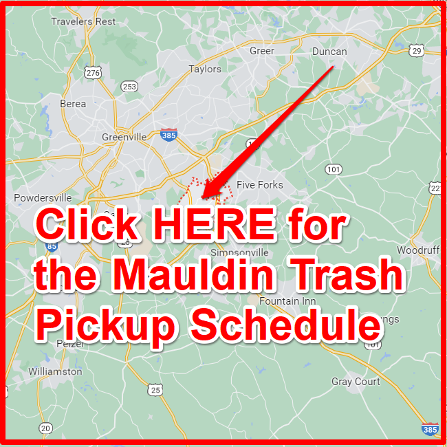Mauldin Trash Pickup Schedule