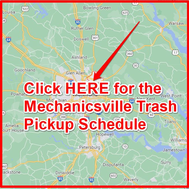 Mechanicsville Trash Pickup Schedule