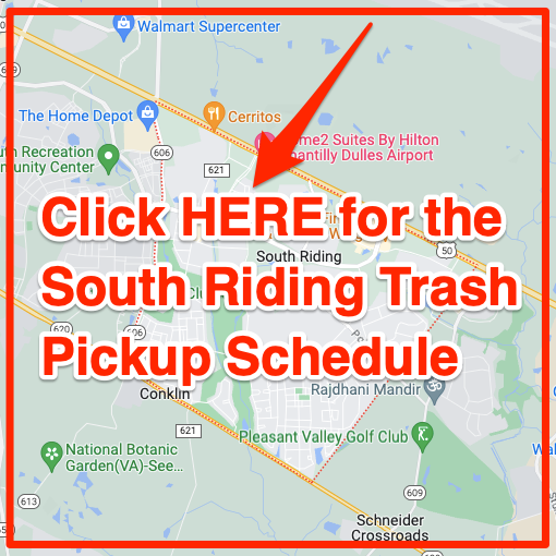 South Riding Trash Pickup Schedule Map