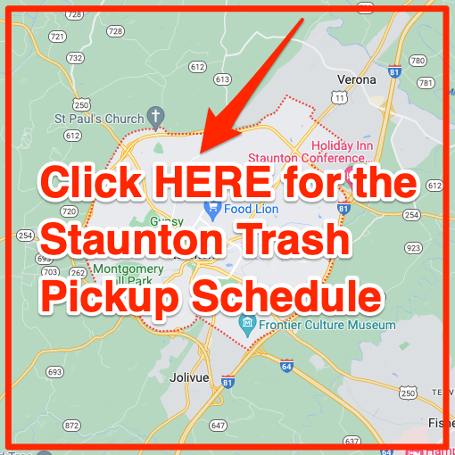 Staunton Trash Pickup Schedule Map