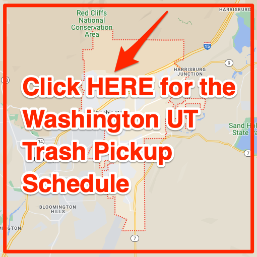 Washington UT Trash Pickup Schedule Map