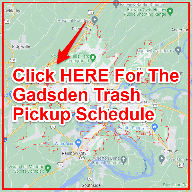 Gadsden Trash Collection Map