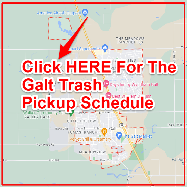 Galt Trash Collection Map