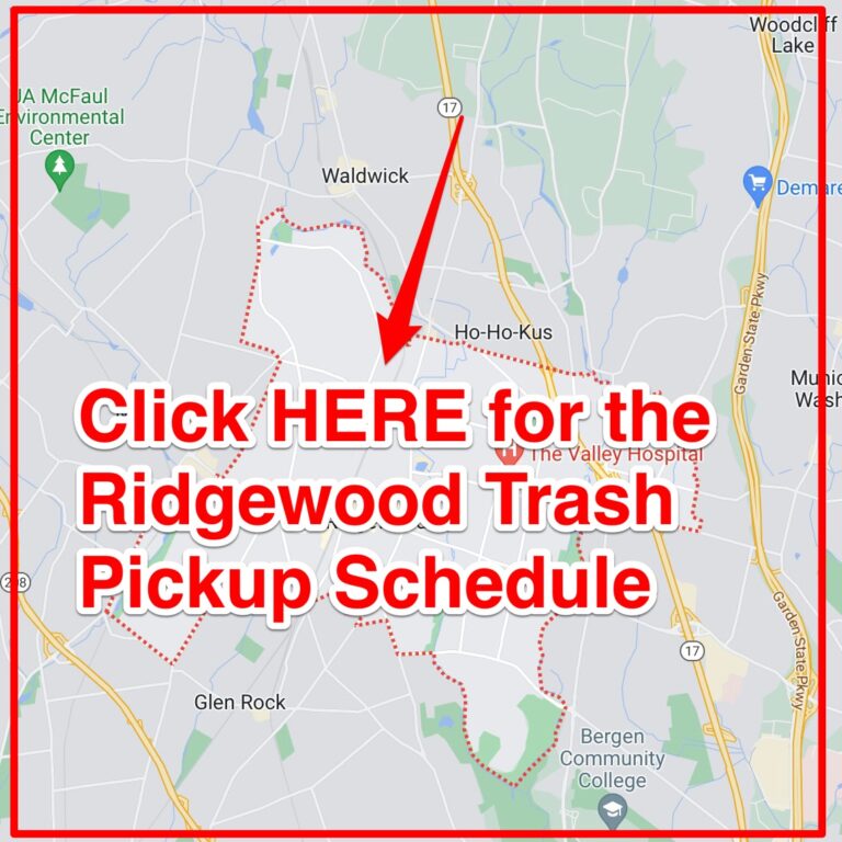 Ridgewood Trash Schedule 2023 (Bulk Pickup, Holidays, Map)