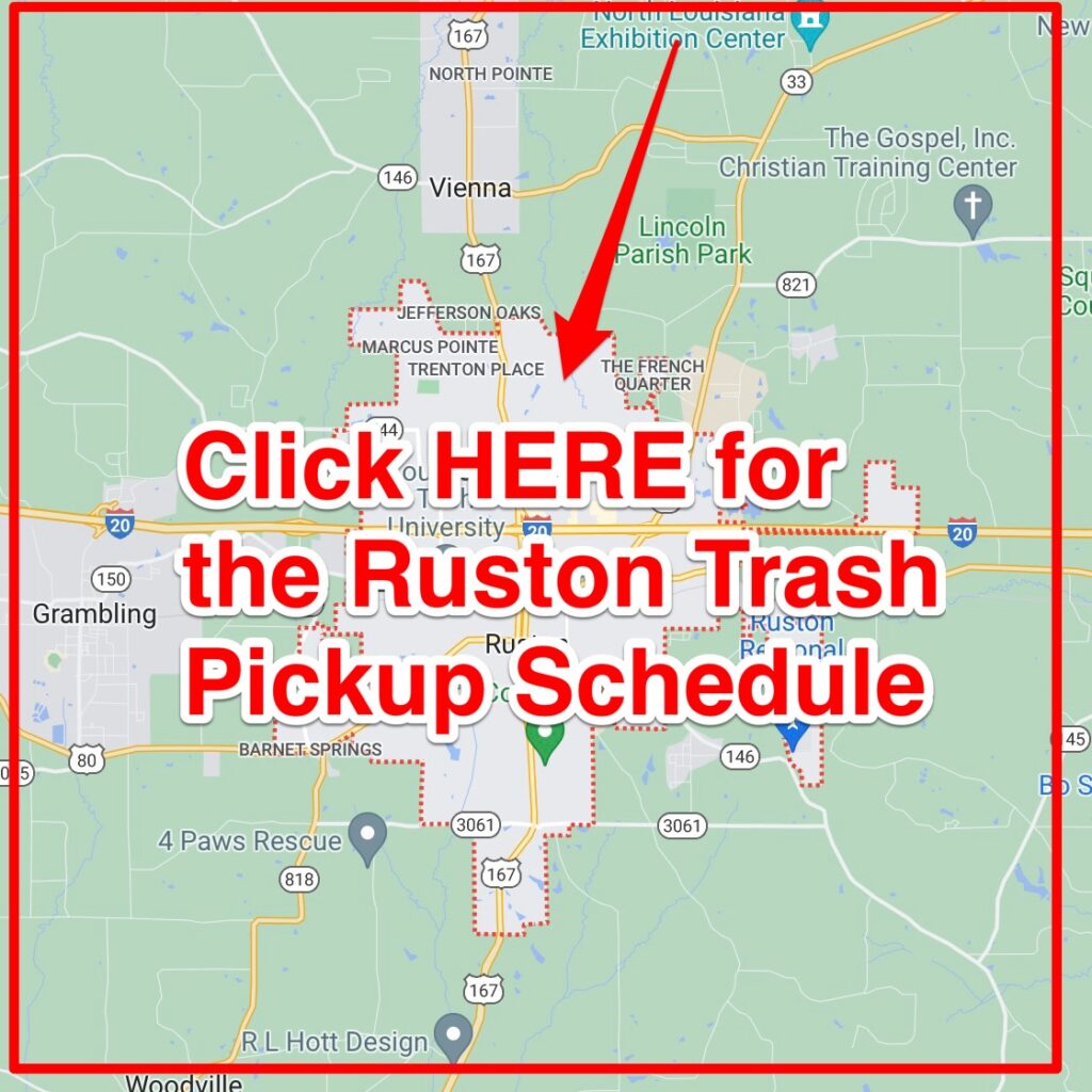 Ruston Trash Pickup Schedule