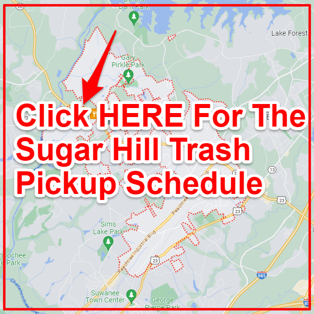 Sugar Hill Trash Collection Map