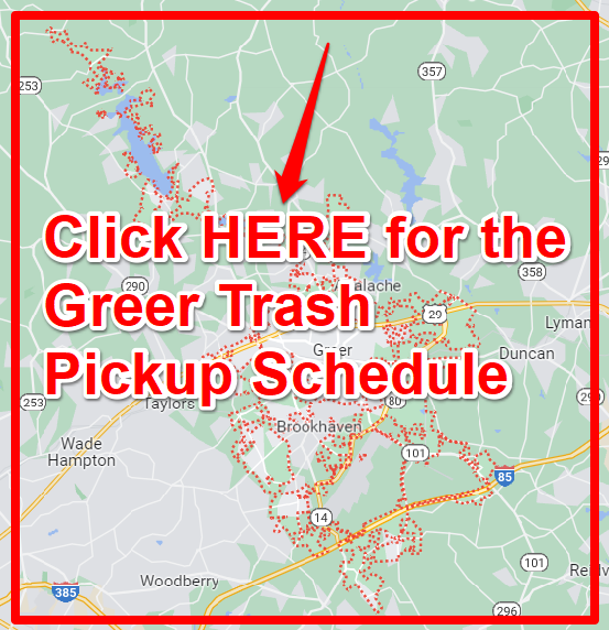 Greer Trash Pickup Schedule Map