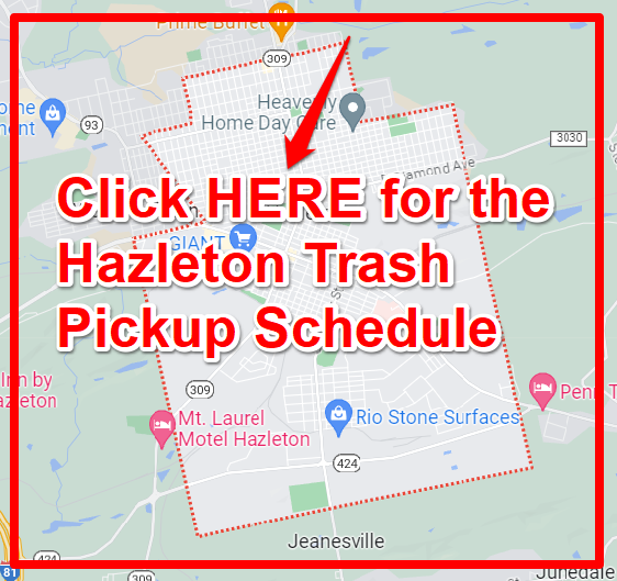 Hazleton Trash Pickup Schedule Map