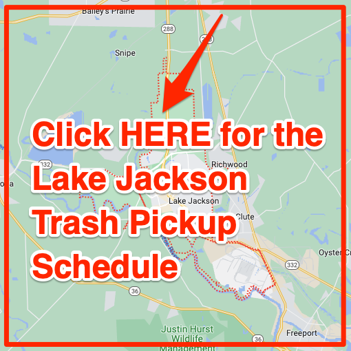 Lake Jackson Trash Pickup Schedule Map