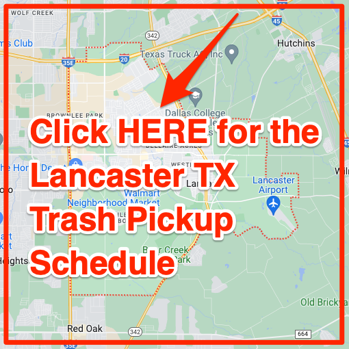 Lancaster TX Trash Pickup Schedule Map