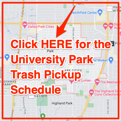 University Trash Pickup Schedule Map