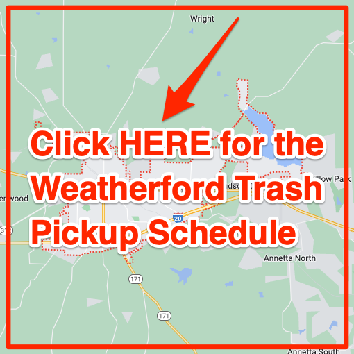 Weatherford Trash Pickup Schedule Map