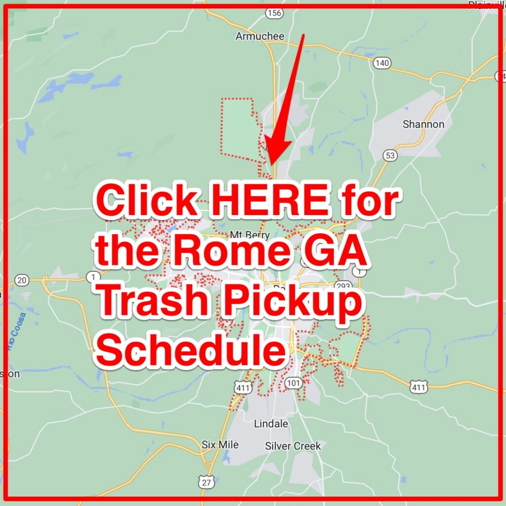 Rome GA Trash Pickup Schedule